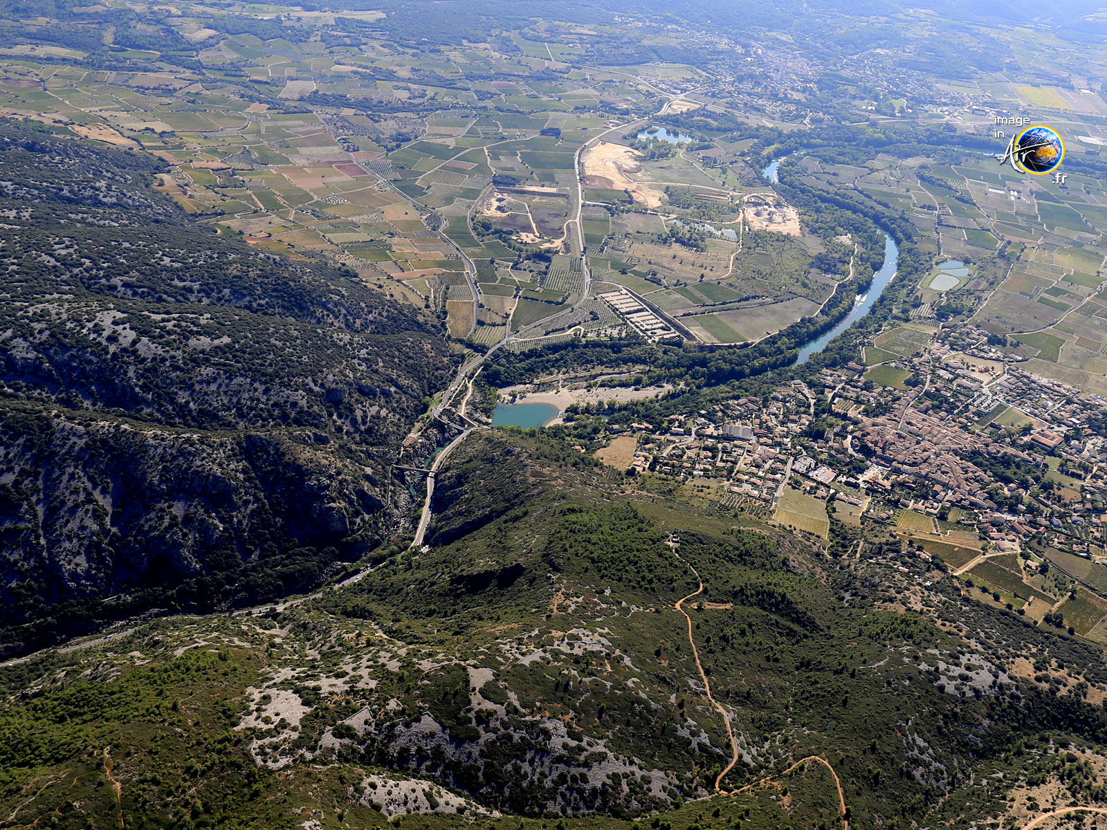 Photo aérienne du pont du Diable
