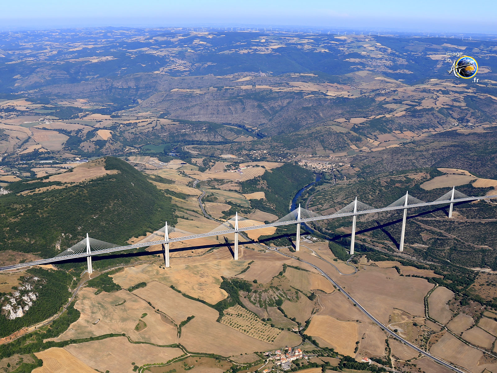 Photo aérienne du Viaduc de Millau